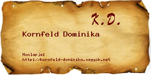 Kornfeld Dominika névjegykártya